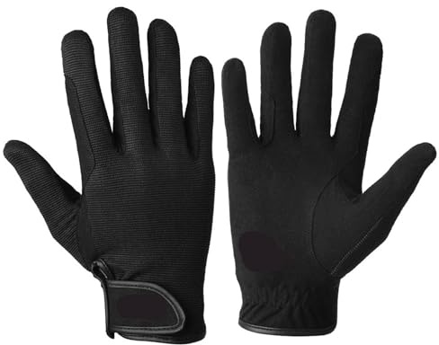 ZNTIHZ Guanti da equitazione for uomo donna Per Ciclismo E Sport(Black,M)