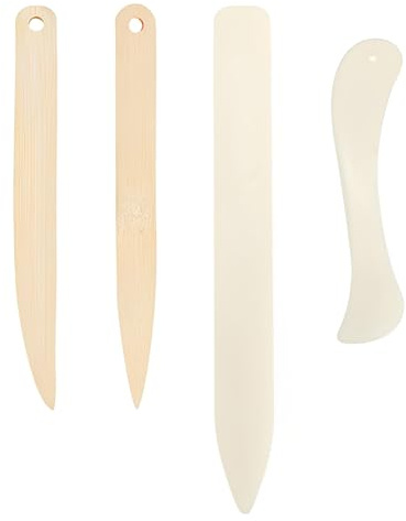 4 Pezzi Gamba Pieghevole Per Carta, Gamba Piegata Set Tavola Bone Spitz Osso Strumento Origami Strumento per origami, artigianato, carta, lavorazione della pelle, accetta pieghevole in plastica