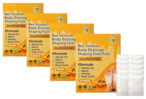 Parches de desintoxicación para los pies - 10 parches por paquete. Limpian profundamente gracias a ingredientes naturales, promueven la circulación sanguínea, mejoran el sueño, alivian el estrés
