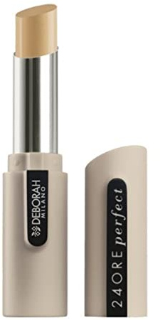 Deborah Correttore 24ORE Perfect N.04 Medium Beige, Lunga Tenuta, copre Occhiaie e Piccole Imperfezioni Cutanee, dona un Effetto Opaco Naturale