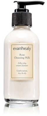 evanhealy Rose Cleansing Milk | Natural Distilled Plant Hydrosols & Essential Oils | Gentle Facial Cleanser for All Skin Types