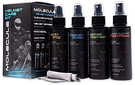 Molecule Complete Gloss Helmet Care Kit Cleaner Polish for Gloss Finished Helmets