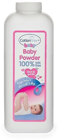 Cotton Tree Essential Baby Puder, Weiß, 284 g, 1er Pack (1 x 1 Stück)