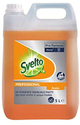 Svelto Svelto Più Aceto - Detergente Piatti A Mano Professionale, Set 2 Pz 5L - 5000 ml