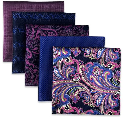 Shlax&Wing 5 Pieces Assorted Fazzoletto da uomo Fazzoletto Set 67