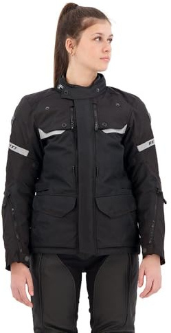 Revit Outback 4 H2O Chaqueta textil de motocicleta para damas (Black,38)
