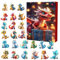 Drachen Adventskalender 2024, Acryl-Dinosaurier Weihnachtsbaumanhänger 24 Tage Weihnachts Countdown Kalender, Adventskalender, 2D Countdown Kalender Mit Acryl Drachen Anhänger Für Jugendliche