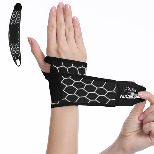 NuCamper Handledsstöd, Justerbar Handledsbandage Kvinnor Och Män, Elastisk Och Andas Wrist Support Brace För Karpaltunnel, Tendinit, Artrit, Stukningar, Smärtlindring, Höger Och Vänster Hand