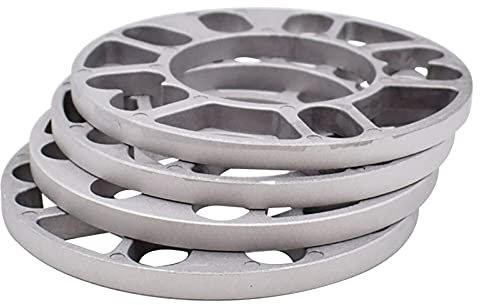 Élargisseurs de Voie,Espaceurs de Roues Lot de 4 cales d'espacement de roue de voiture universelles en aluminium de 3,0 mm, 5 mm, 8 mm, 10 mm, adaptées aux modèles 4x100, 4x114,3, 5x100, 5x108, 5x114,