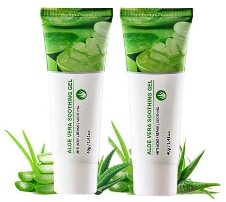 Gel Aloe Vera Puro Aloe Vera Cara, Gel Hidratante Depilacion, Afeitado, Sol, Laser, Tatuaje,Cicatrizante y Limpiador, Crema de Aloe Natural para Pieles Secas