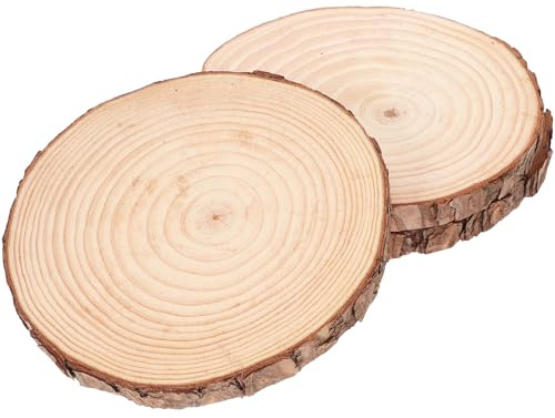 SHINEOFI 3 piezas Piedras de Paso de Madera para Jardín Grosor Decoración Exterior para Césped y Patio