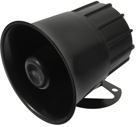 Abaodam Allarme Esterno 12V Tromba D’Aria Monotono a Bocca Rotonda Altoparlante Pa per Auto Resistente Agli Schizzi Accessorio per Sistemi di Sicurezza Veicolare