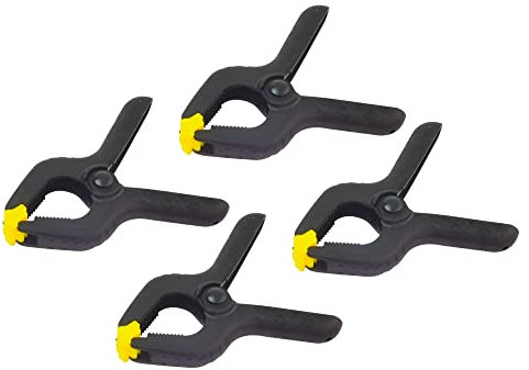 Rolson - Lot de 4 pinces de serrage - 90 mm, noir, 60350