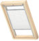 VELUX Original Dachfenster Plissee für P08, Weiß, mit Grauer Führungsschiene