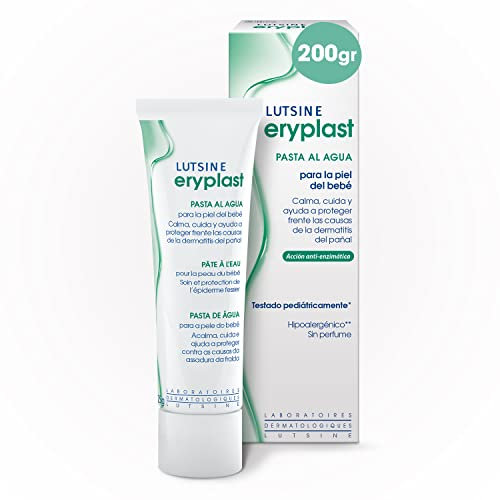 Eryplast Pasta al Agua 200 gr - Pomada Protectora, Crema de Pañal para Bebé – Calma, Cuida y Protege la Piel de tu Bebé de Dermatitis de Pañal – Hipoalergénico, Sin Perfume y Testado Pediátricamente