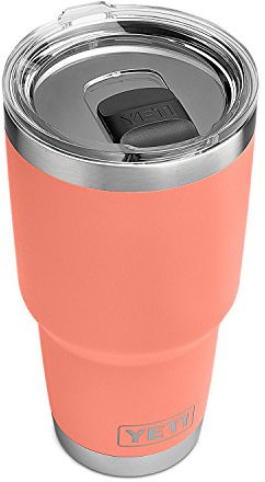 YETI Rambler Edelstahl-Trinkbecher mit MagSlider-Deckel, 850 ml, Korallenrot