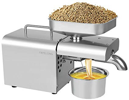 Fayelong Automatisch Elektrische Ölpresse,Ölpresse Maschine Öl Extraktion Expeller Für alle Nüsse Samen Kokosnuss Flachs Erdnuss Castor Hanf Perilla Samen700W (Klassische Maschine)