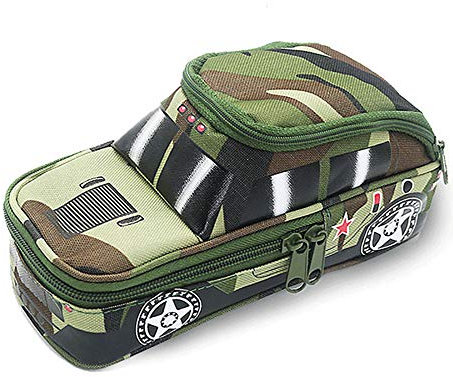 Large Capacity Zipper Pencil Box Stationery Supplies with Password Lock for Boys Girls Student Big Capacity Creative Camouflage Pencil Case