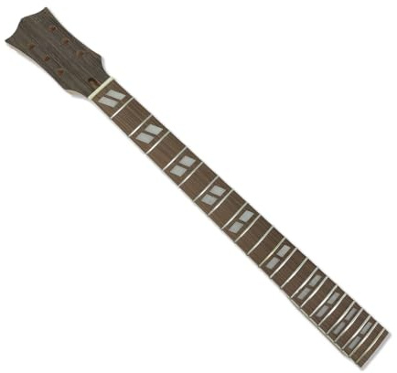 Yinfente Gitarrenhals, 22 Bünde, 62,9 cm, Mahagoni-Holz, Palisander-Griffbrett, zum Anschrauben, E-Gitarrenhals mit Einlage