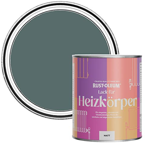 Rust-Oleum Green Radiator Paint in Matt Finish - Deep Sea 750ml