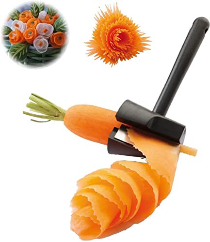 Norhogo Taglierina a spirale decorativa pratica per fiori di carote, taglierina a spirale per verdure, decorazione creativa, fresa per frutta e verdura, cetriolo, trituratore