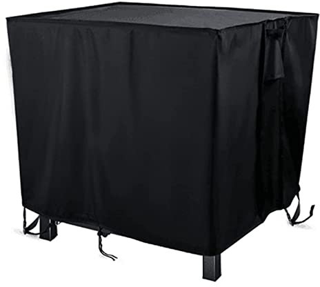 UNDGZ Housse De Brasero, Housse de Foyer carrée étanche cheminée Foyer Colonne Couvre extérieur Jardin Meubles Couverture couvertures Robustes (Color : Black, Specification : 102x102x51cm)