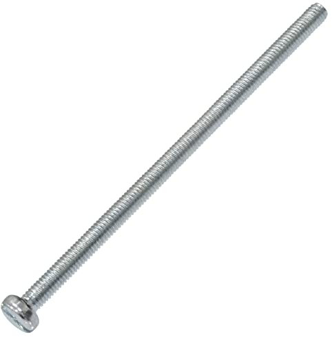 AERZETIX - C60132 - Lot de 20 Vis à métaux à tête cylindrique M3x60 mm à empreinte fendue S - boulon d'assemblage - DIN 84 - dureté 4.8 - en acier zingué - couleur argent