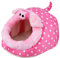 Hohopeti Warmes Nest Mini-Haustierbett rosa Schweinchen-Design Kleintierbett für Hamster/Eichhörnchen/Mäuse/Ratten