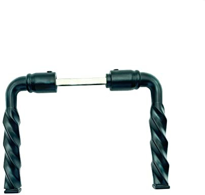 Dubois Industries Bequille double torsadée en Aluminium Poli noir,1 ou 2 Portées, acier zingué, Fixation polybloc, 6x110, époxy noir