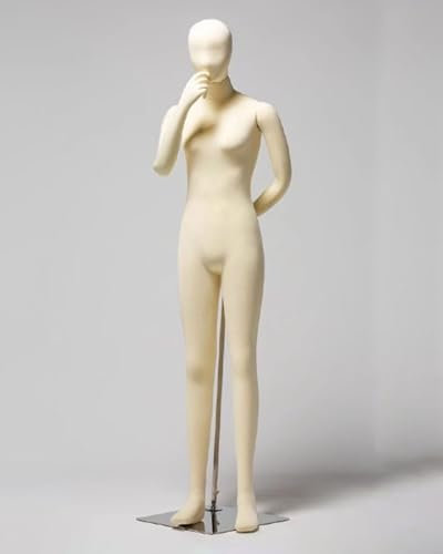 Manichino Busto di Manichino Snodabile con Testa e Braccia, Forma di Abito Pieghevole per Uomo/Donna, Modello Fittizio in Piedi, Corpo del Manichino da Esposizione per Abiti da Sposa/Camicie ( Color :