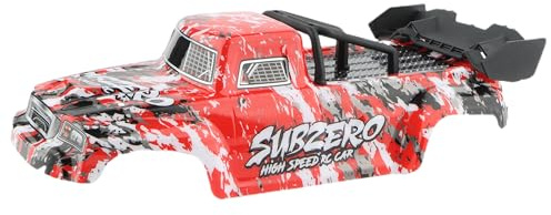 GDOOL 9500E RC Car Shell Body Cover PX9500-04 Accessories Spare Parts for 9500E 1:16 RC Monster Trucks Vehicle (Red)