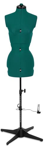 Schneiderpuppe Supa Fit Damen Gr. S (34-42), weiblicher Torso, Büste, verstellbare Drehregler, individuelle Anpassung an Hals, Taille, Brust, Hüfte (türkis, S)