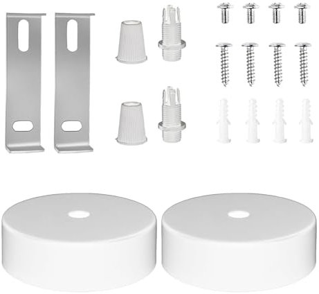 2 STK deckenverteilerdose, deckenrosette weiß, lampenabdeckung decke, kabelabdeckung decke, deckendose 80 * 25mm, deckenverteilerdose, abdeckung lampenanschluss decke