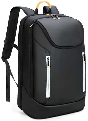 Lekebobor Laptop Business Rucksack Herren 35L, Großer Laptoptasche Tagesrucksack Wasserabweisend Anti Diebstahl TSA mit 15.6 Zoll Laptopfach für Reisen, Schwarz
