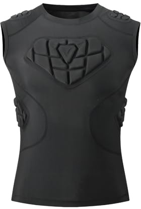 Jormino Youth Baseball & Softball Chest Protector Shirt, Kids Sports Impact Protective Base Layer