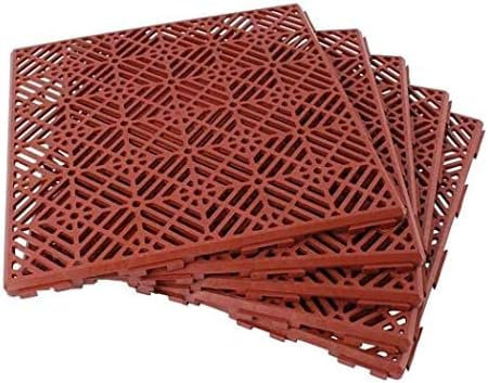 garden mile Lot de 15 dalles de terrasse robustes en plastique 30 cm x 30 cm, idéales pour les allées et les pelouses, carreaux de terrasse en plastique antidérapants pour l'extérieur