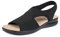 Aerosoft Damen Sandale Stretch 05 leicht druckfrei rundum Stretch Weite G-H (schwarz, numeric_39)