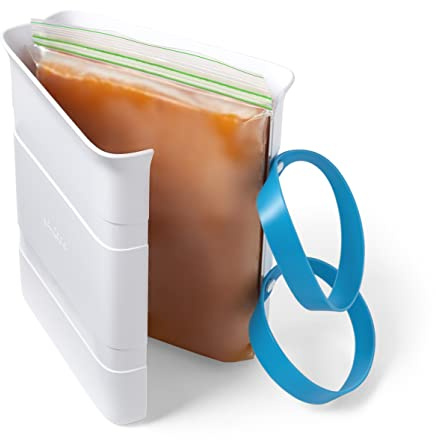 YouCopia FreezeUp Freezer Food Block Maker, 6 Cup, Meal Prep Bag Container to Freeze Soup and Leftovers