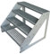 Scale con griglia in acciaio Premium 4 Gradini Scala autoportante Completamente zincata - Dimensioni (L x L x H) 82cm x 60cm x 76cm Resistente alle intemperie e alla corrosione