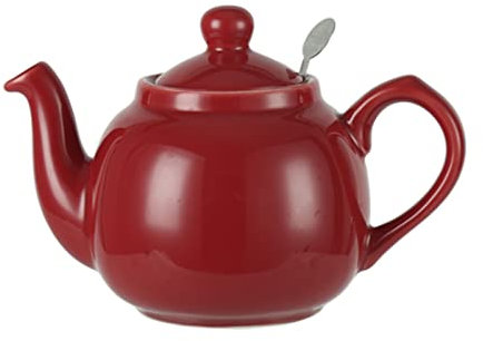 London Pottery Teiera Farmhouse con infusore, in ceramica, rossa, 2 tazze (600 ml)