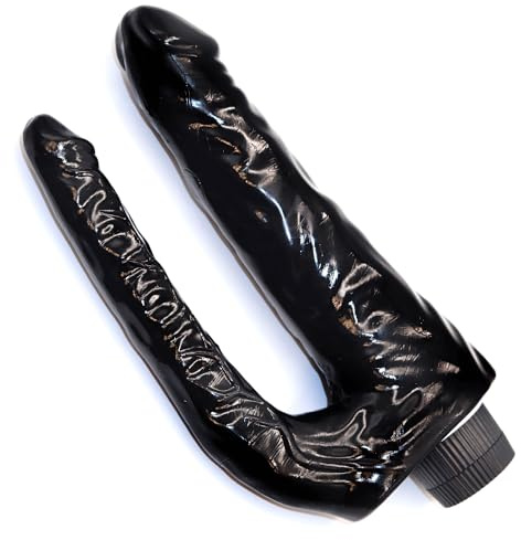 Sexy Emporium 8 Inch Double Dildo Vibrator - Vibrating Sex Toy - Multispeed - Black