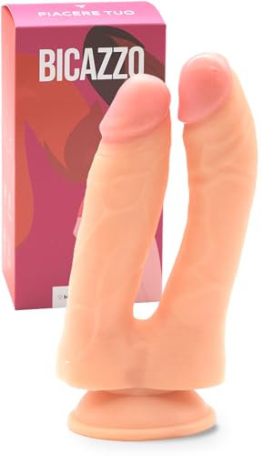 MySecretCase Dildo Doppio Realistico 18 e 17cm Sexytoysys Coppia Dildo Anale e Vaginale Fallo a Ventosa Compatibile con Harness Strap-On Sexytoysys Donna e Uomo