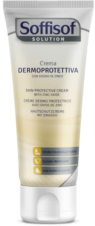 Soffisof Crema Dermoprotettiva 200ml - Ossido di Zinco 10% - Pasta Barriera Anziani, Allettati e Neonati - Protezione Arrossamenti e Irritazioni con Burro di Karité e Bisabololo - Maxi Formato 200 ml