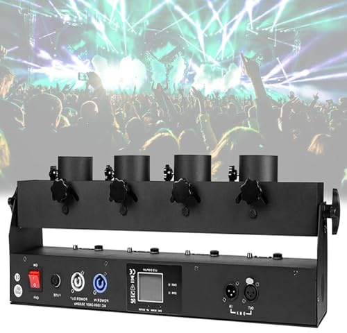 Máquina lanzadora de cañones de confeti, cañón eléctrico de 4 disparos de fuego rápido, de calidad profesional para presentaciones de DJ y celebraciones de bodas.