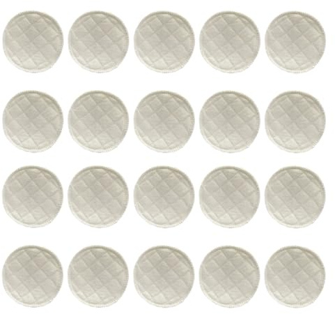 POPETPOP 20pcs Washable Nursing Pads Breathable Cotton Breastfeeding Pads for Women Fits Breast Perfectly for Comfortable Postpartum Breastfeeding
