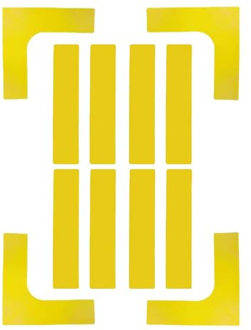 Ensemble de lignes de terrain de sport - Système de marquage des limites flexible, conception anti-mouvement antidérapante, outil de mise en page d'entraînement en plein air durable pour les exercices