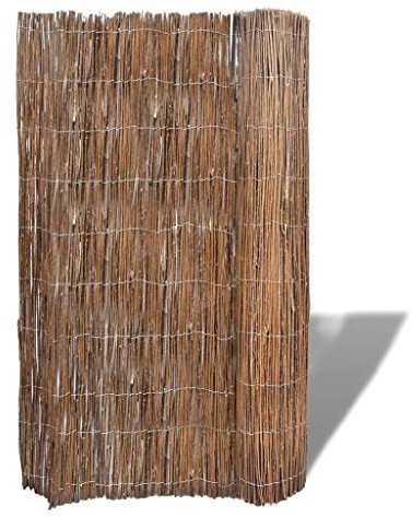 HFXHIJXQ Valla de mimbre, 300 x 100 cm, valla de privacidad natural de cañas de mimbre, robusta valla natural como protección visual para jardín, balcón y terraza, estera de mimbre marrón