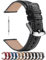 Fullmosa 22mm Uhrenarmband Kompatibel mit Samsung Gear S3 Classic/Frontier/Galaxy 46mm, Garmin Venu 3/2, Schwarz + Silber Hardware