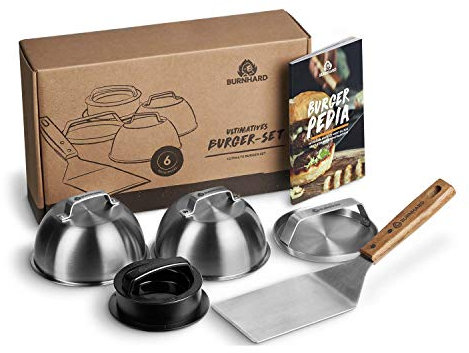 BURNHARD Presse à Hamburger en Acier Inoxidable, Presse à Steak Haché et Bacon Multifonction, Burger Smasher, Gadget de Cuisine pour Faire des Hamburgers, Lavable au Lave-Vaisselle