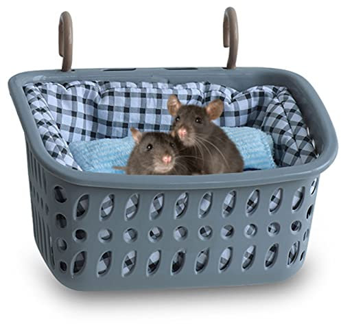 JWShang Ratten-Hängematte für Käfig, kaufest, Ratten-Hängekorb Bett mit stabilen Haken, Haustier-Rattenkäfig-Zubehör für Mäuse, zum Kuscheln und Schlafen, sichere und gemütliche
